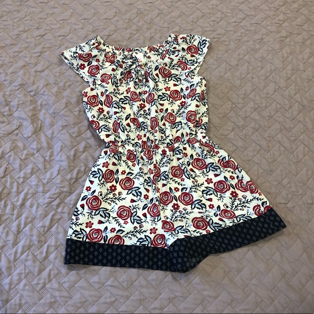 Girls floral romper